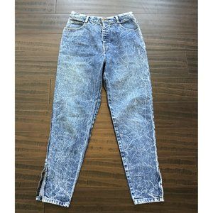 Vintage 1990s Prezzia Jeans Womens Juniors Size 9 Acid Wash Zip Ankles Blue Y2K